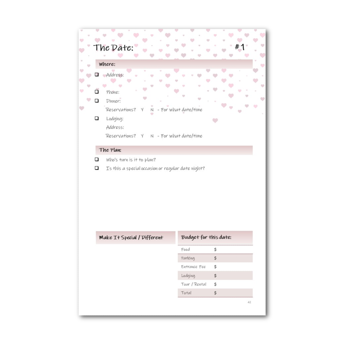 52 Dates Bucket Journal - Spiral