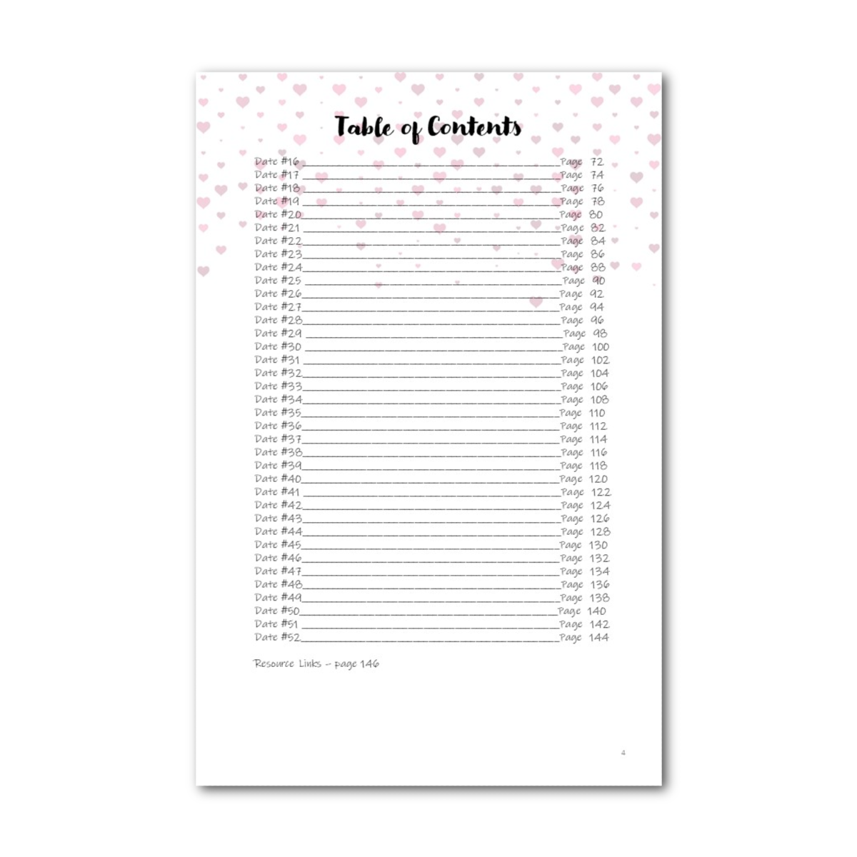 52 Dates Bucket Journal - Spiral