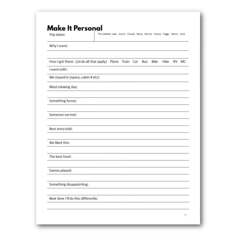 Kansas State Parks Bucket Journal - Printable
