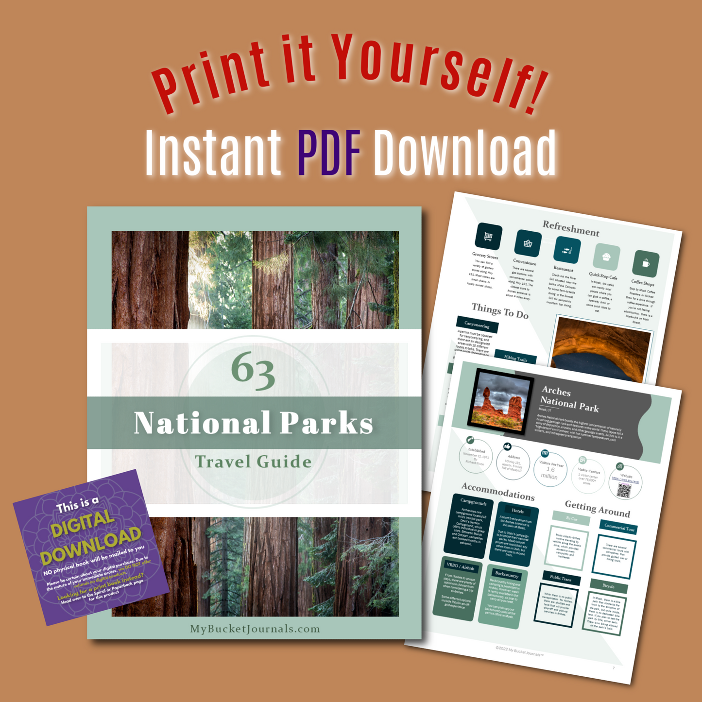 National Park Bucket Journal 2024 Edition