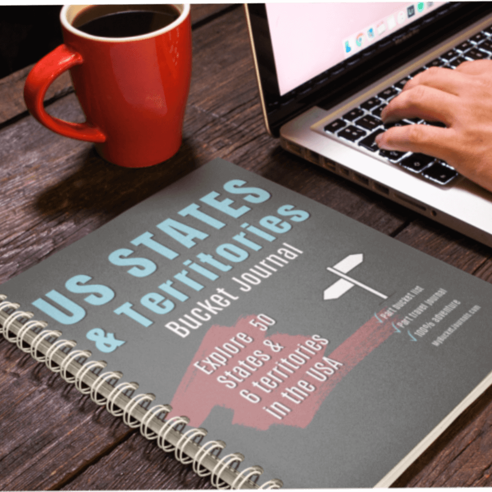 US States & Territories Bucket Journal - Spiral