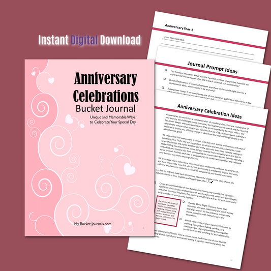 Anniversary Celebrations Bucket Journal (Printable)