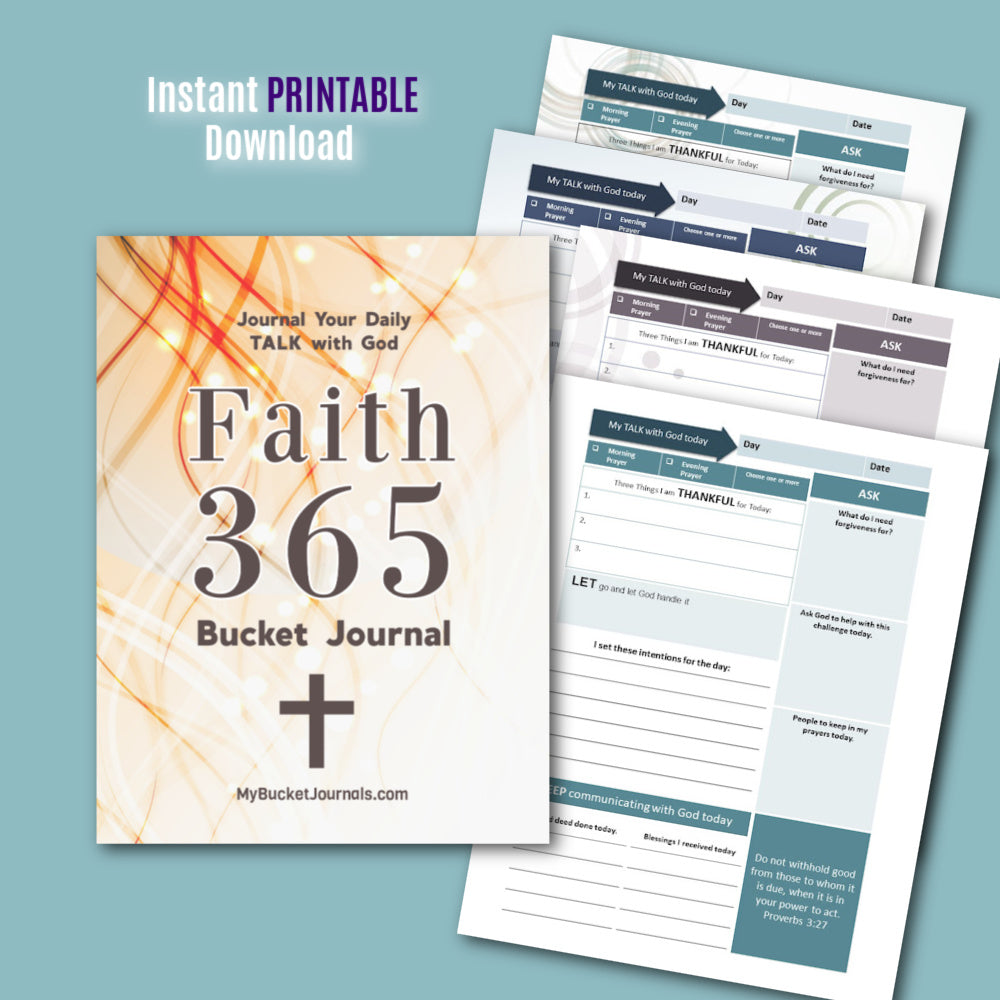 Faith 365 Bucket Journal - Printable