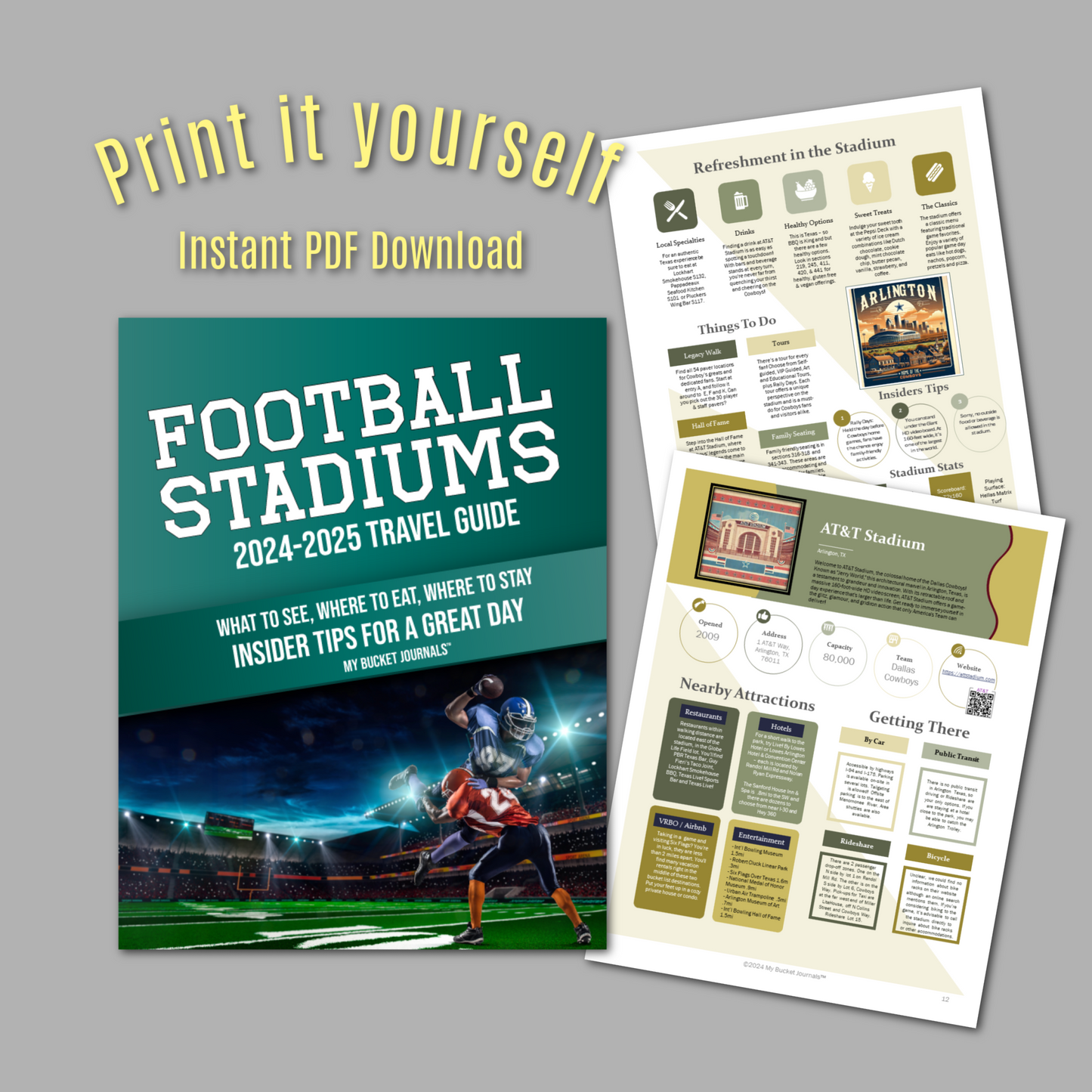 Football Stadiums of America Travel Guide - Printable