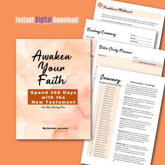 Awaken Your Faith: New Testament 1 Year Study Plan - Printable