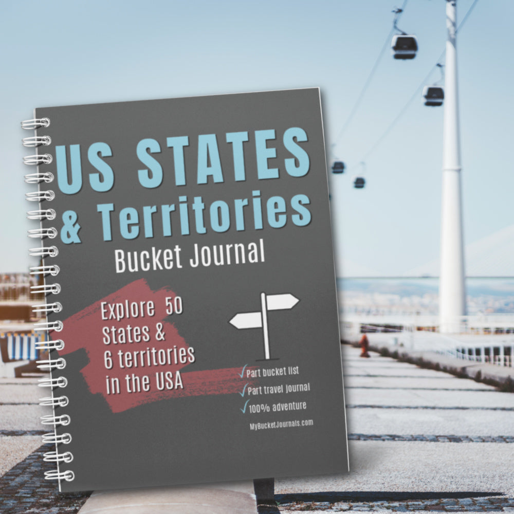 US States & Territories Bucket Journal - Spiral