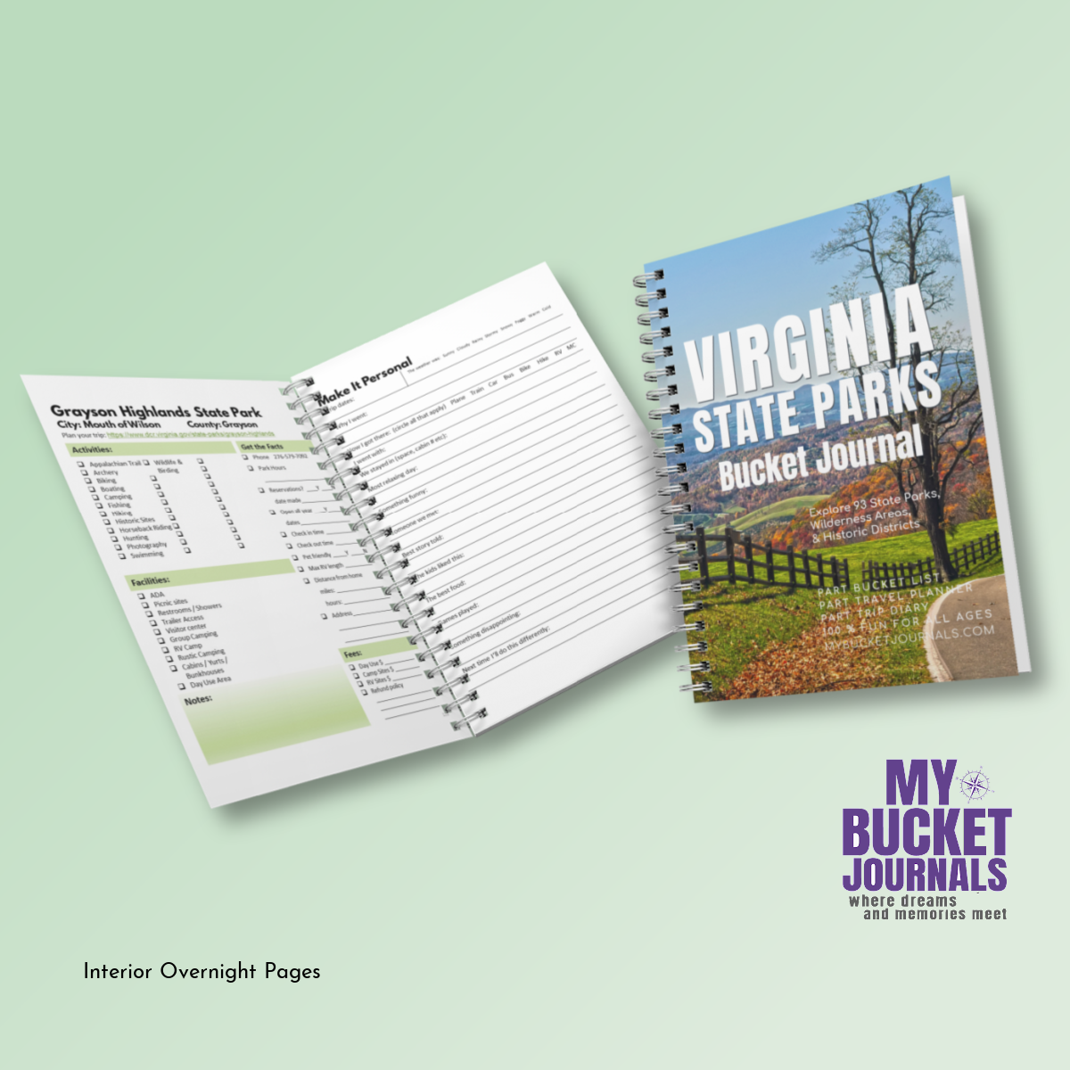 Virginia State Parks Bucket Journal - Spiral