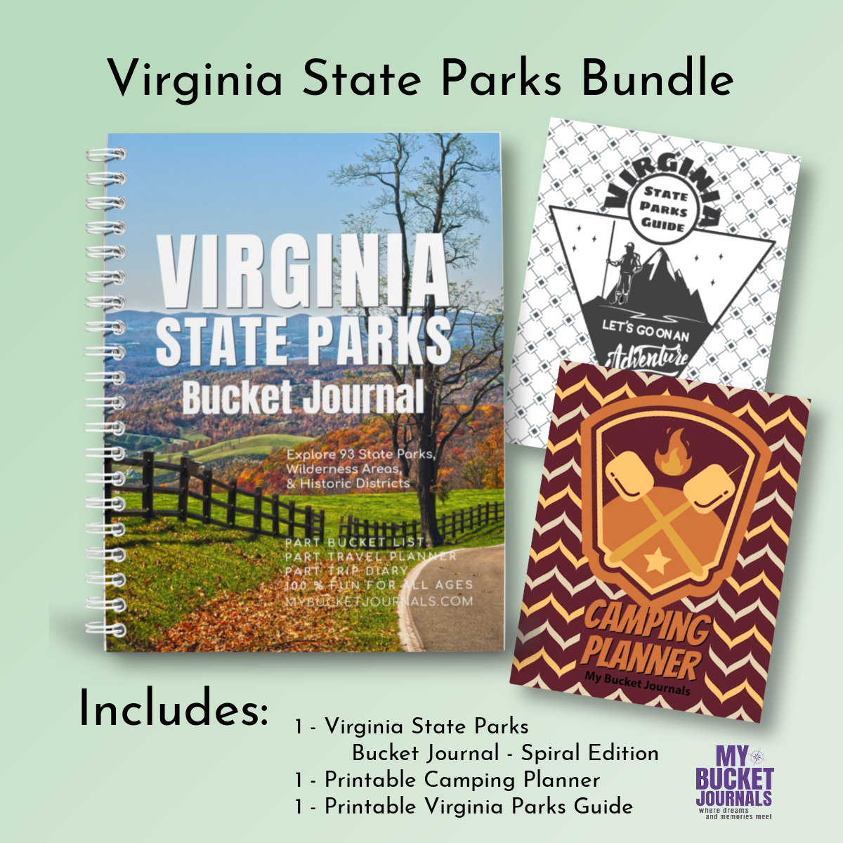 Virginia State Parks Bucket Journal - Spiral