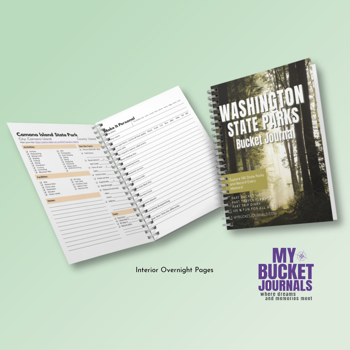 Washington State Parks Bucket Journal Bundle