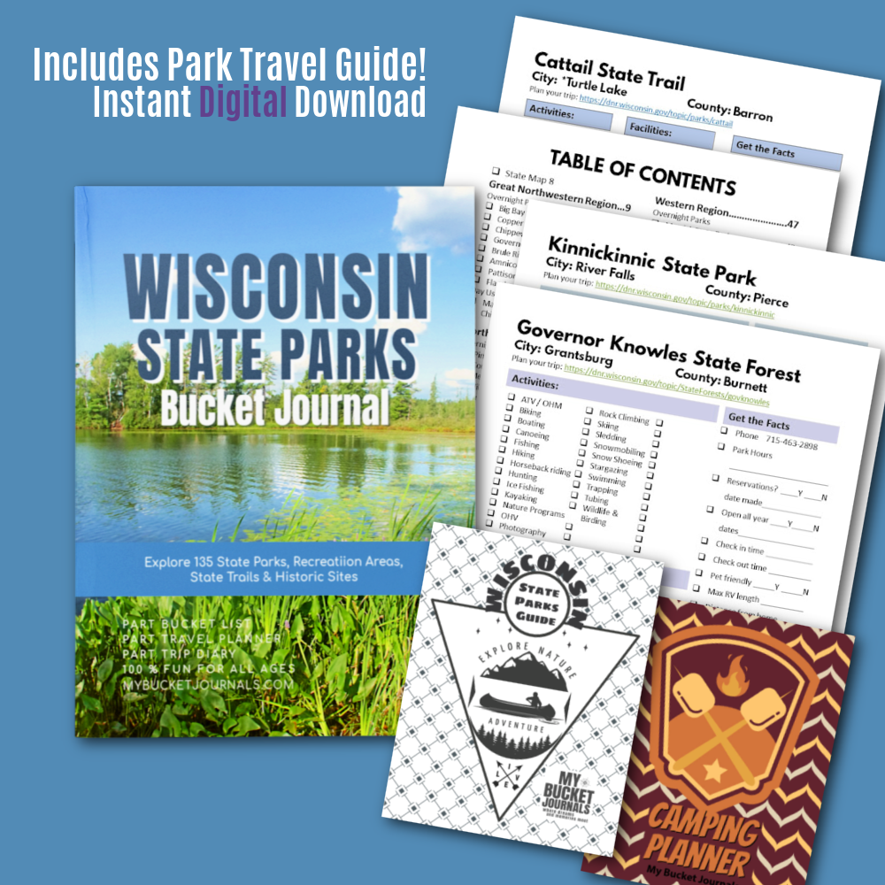 Wisconsin State Parks Bucket Journal - Printable