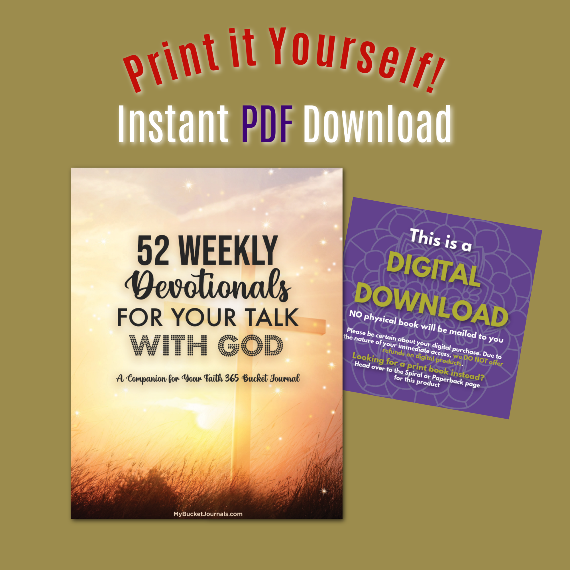 52 Weekly Devotionals Bucket Journal - Choose Your Version