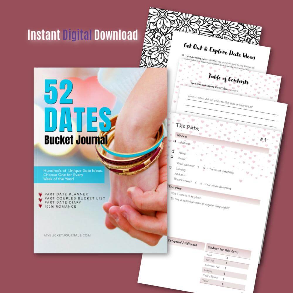 52 Dates Bucket Journal - Printable
