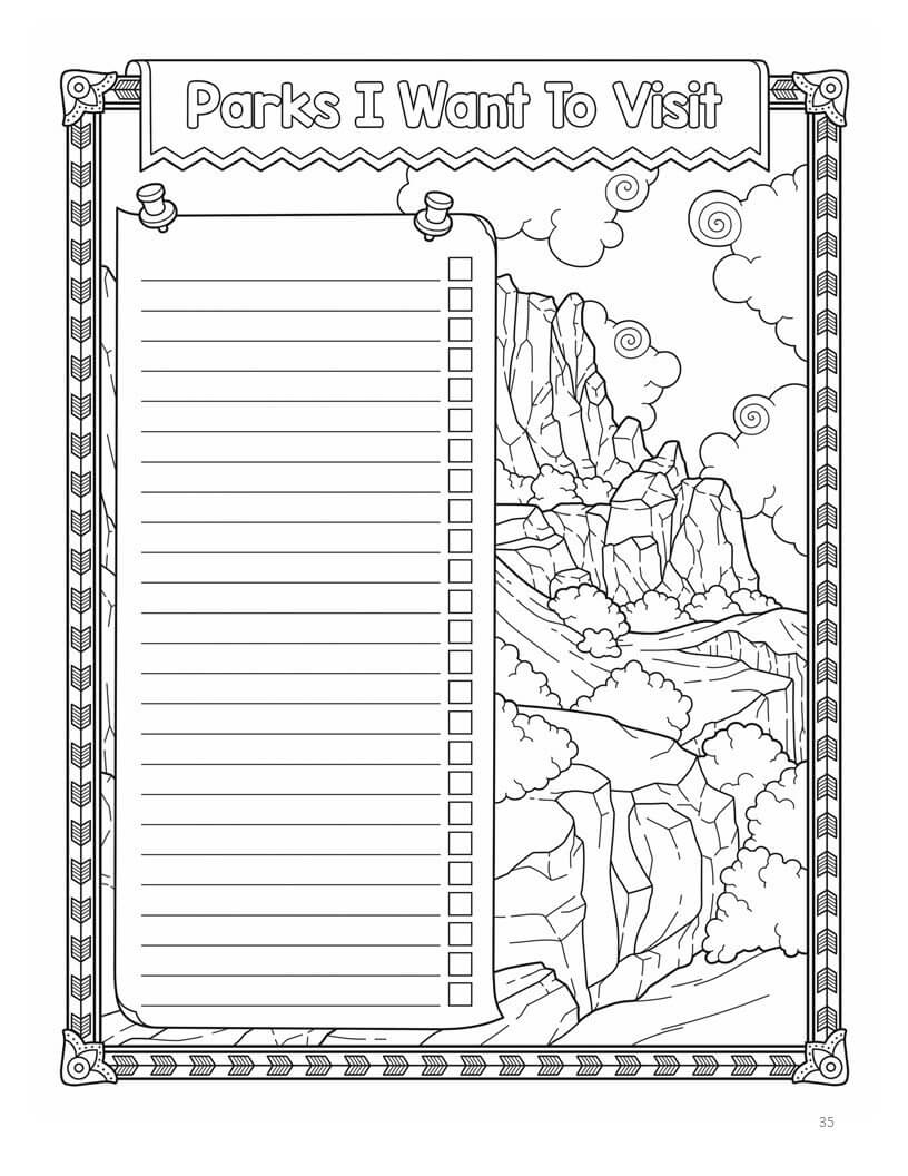 My Bucket List Coloring Book - Printable