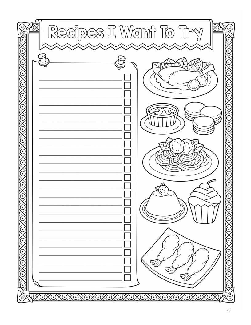 My Bucket List Coloring Book - Printable