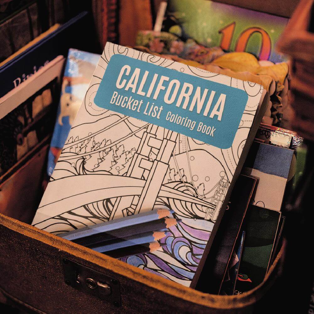 California Bucket List Coloring Book - Paperback