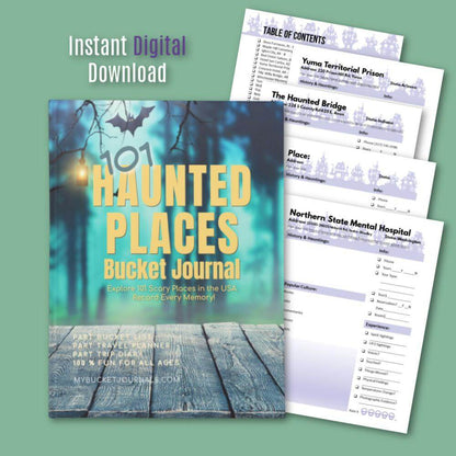 Haunted Places Bucket Journal - Printable