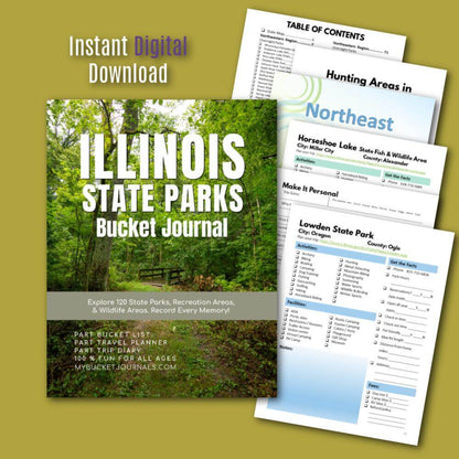 Illinois State Parks Bucket Journal - Printable