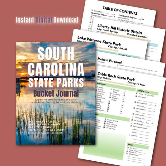 South Carolina State Parks Bucket Journal - Printable