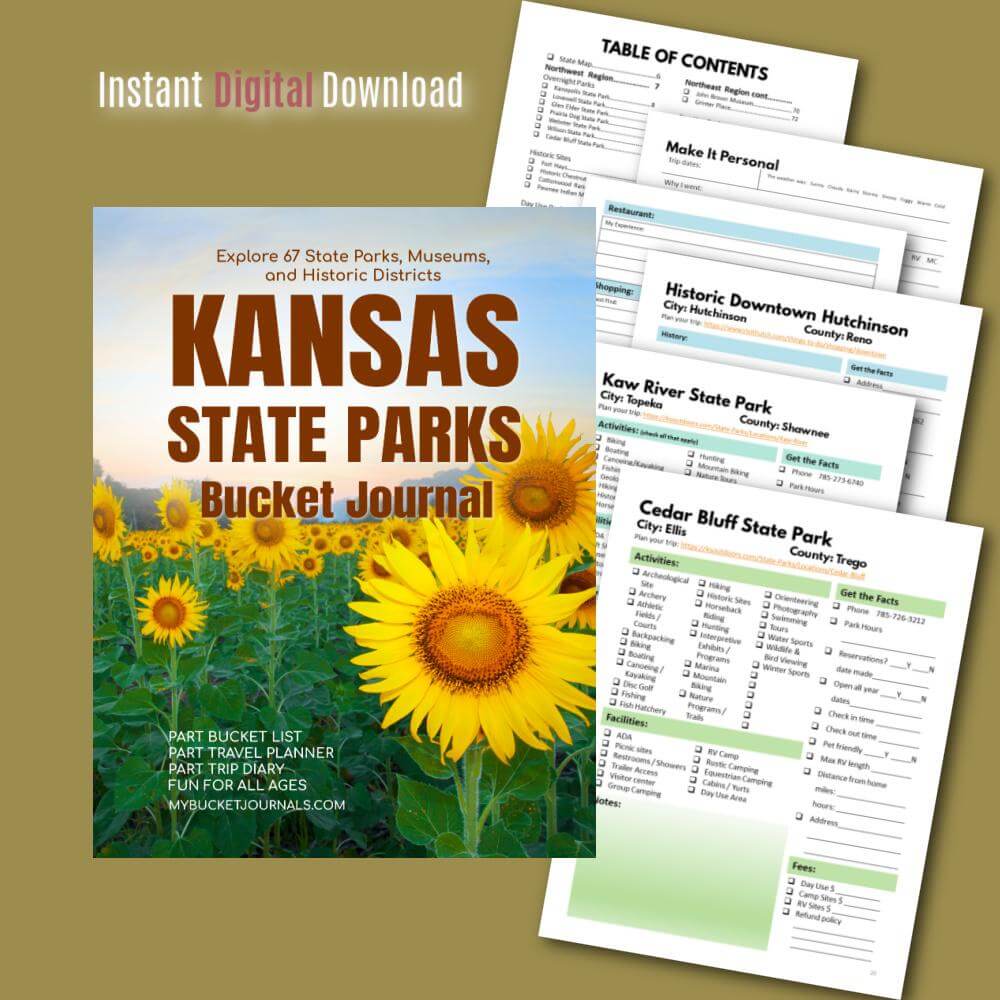 Kansas State Parks Bucket Journal - Printable
