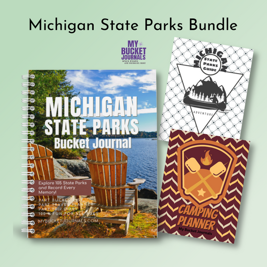 Michigan State Parks Bucket Journal - Spiral