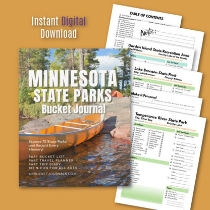 Minnesota State Parks Bucket Journal - Printable