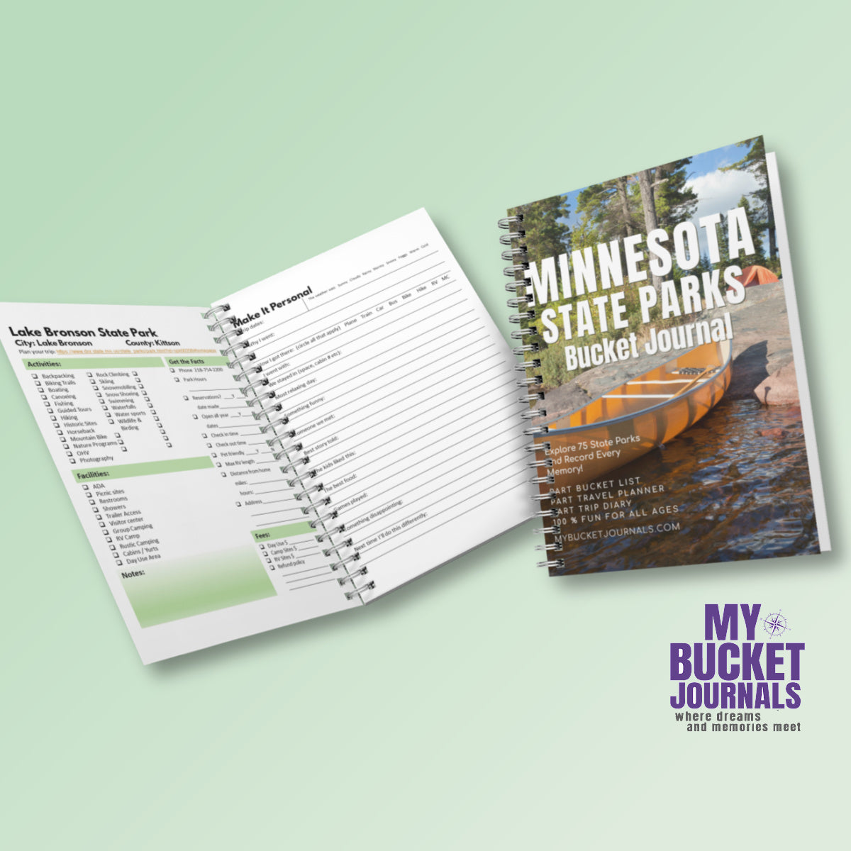 Minnesota State Parks Bucket Journal - Spiral