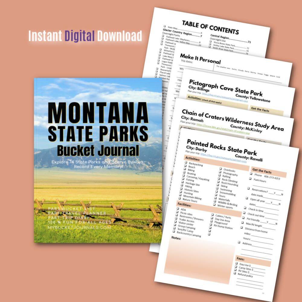 Montana State Parks Bucket Journal - Printable