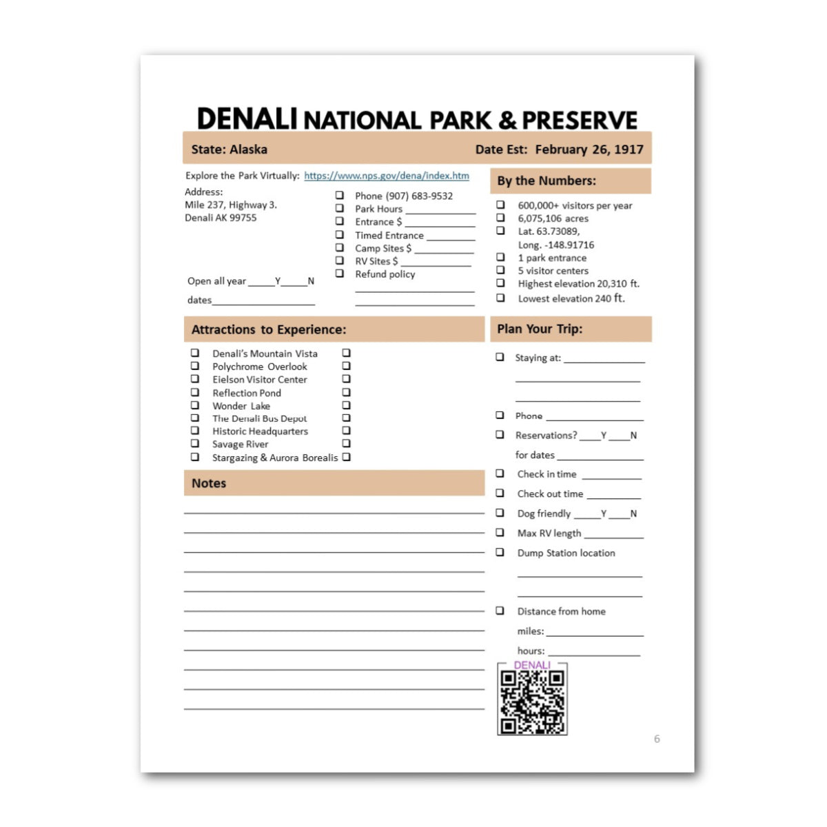 National Parks Bucket Journal 2023 Edition (w/ FREE 131-Page Travel Guide)
