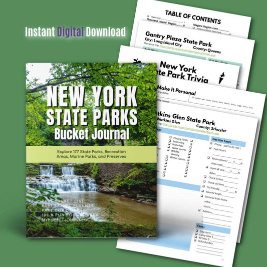 New York State Parks Bucket Journal - Printable
