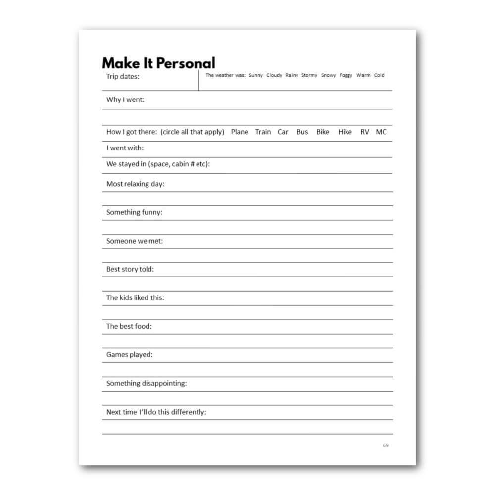 Oklahoma State Parks Bucket Journal - Printable