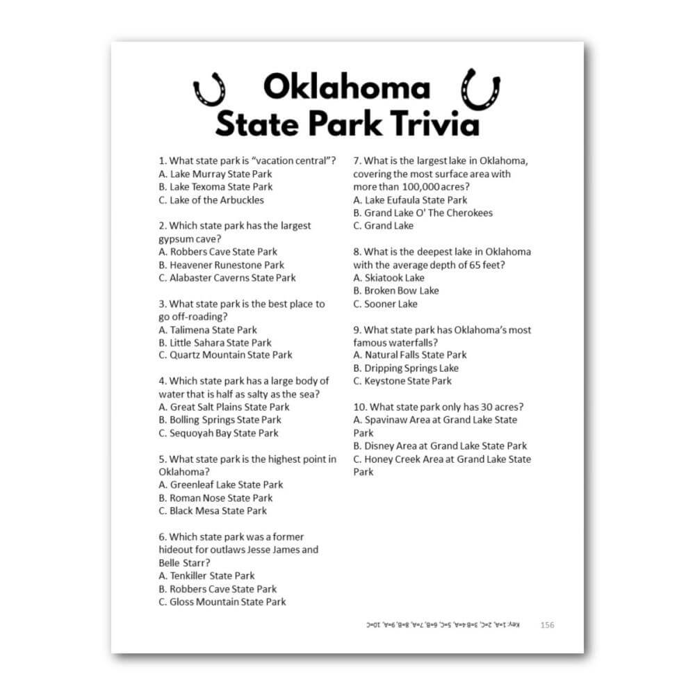 Oklahoma State Parks Bucket Journal - Printable