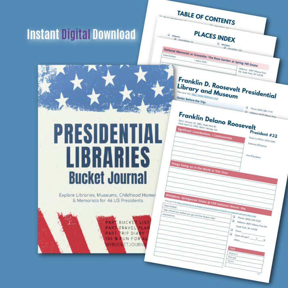 Presidential Libraries Bucket Journal - Printable