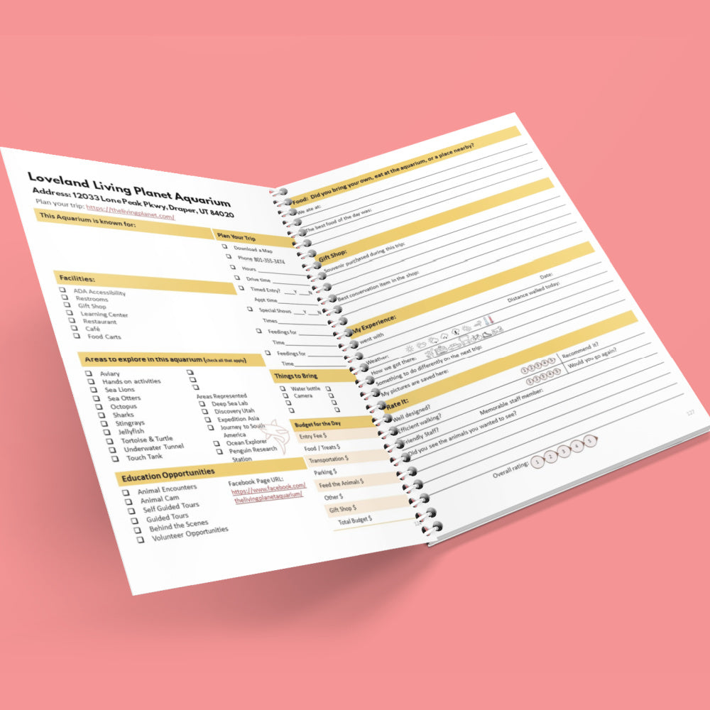 Rocky Mountain States Zoo Bucket Journal - Printable