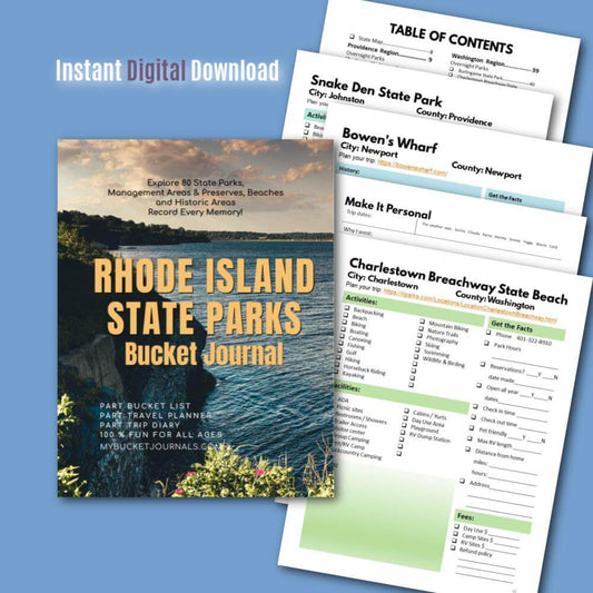 Rhode Island State Parks Bucket Journal - Printable