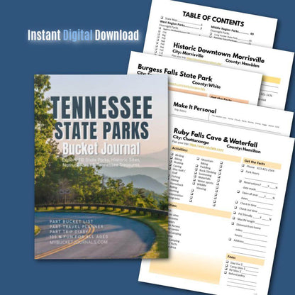 Tennessee State Parks Bucket Journal - Printable