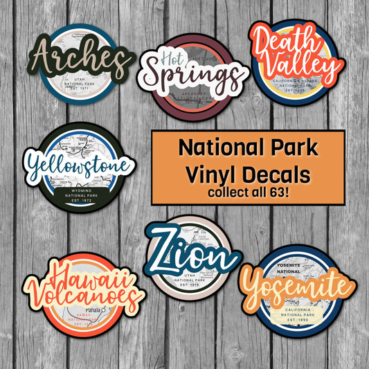National Park Decal Stickers
