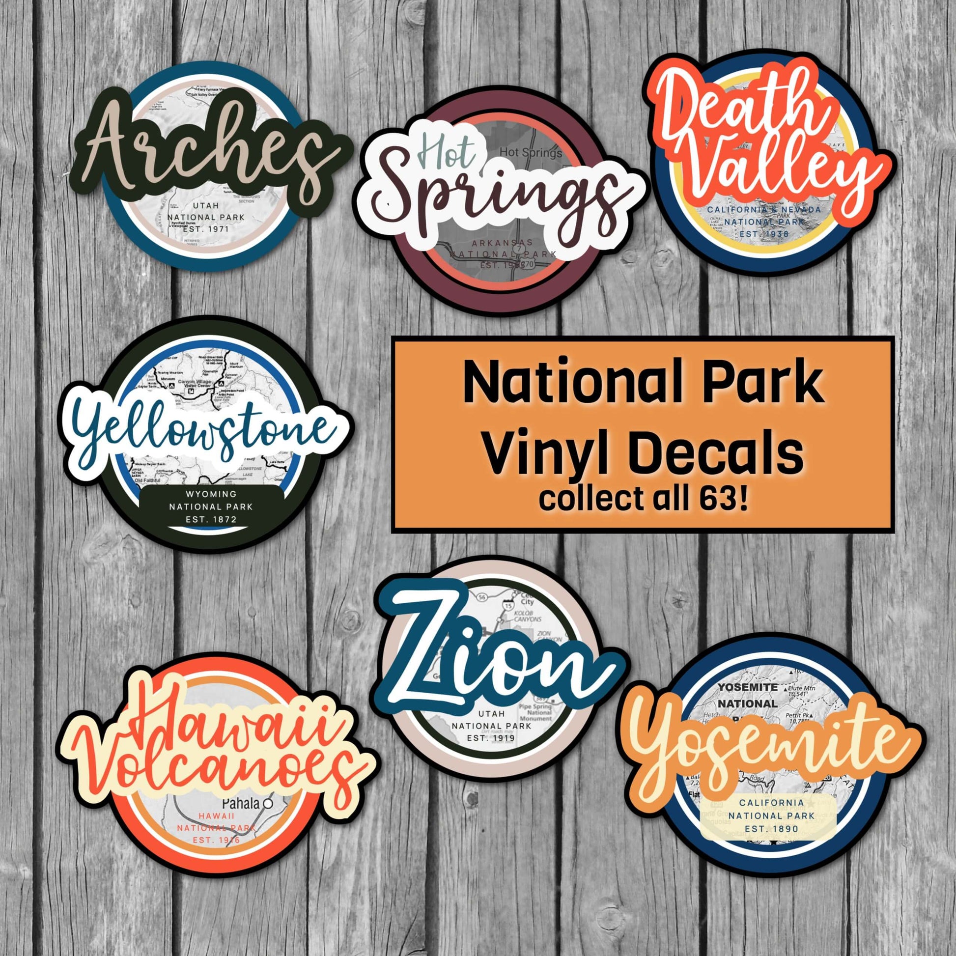 National Park Decal Stickers – My Bucket Journals