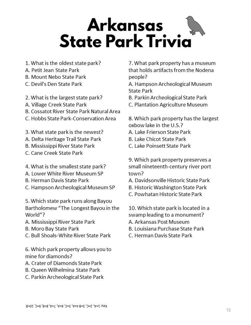 Arkansas State Parks Bucket Journal - Printable