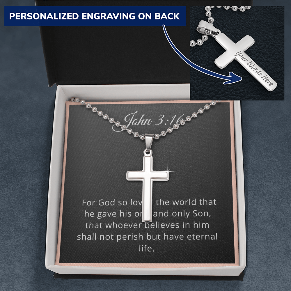 3-D Cross Pendant Necklace in 18kt Yellow Gold | Ross-Simons
