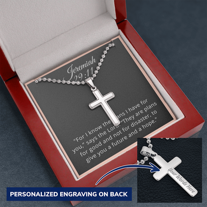 Jeremiah 29:11 Cross Necklace