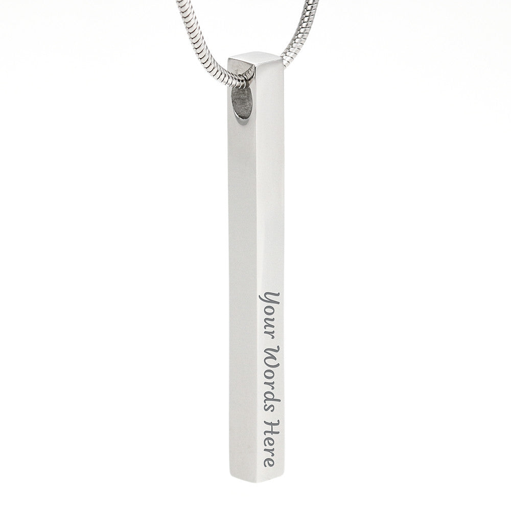 Bucket List Vertical Stick Necklace