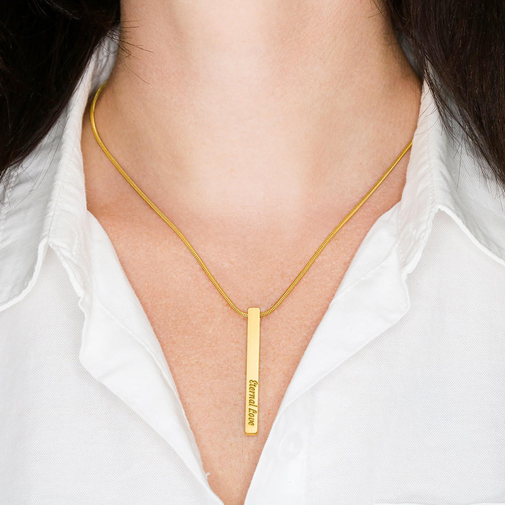 Bucket List Vertical Stick Necklace