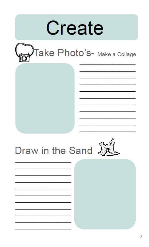 Beach Bucket List Journal - Printable