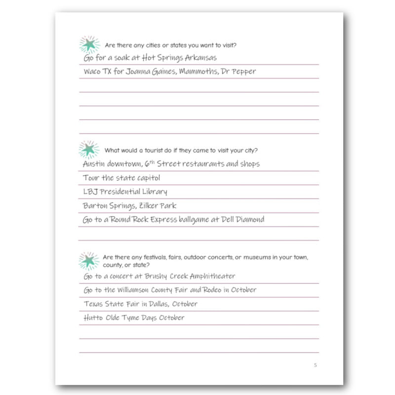 Family Adventures Bucket Journal
