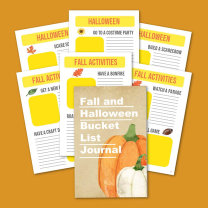 Fall & Halloween Bucket List Journal - Printable
