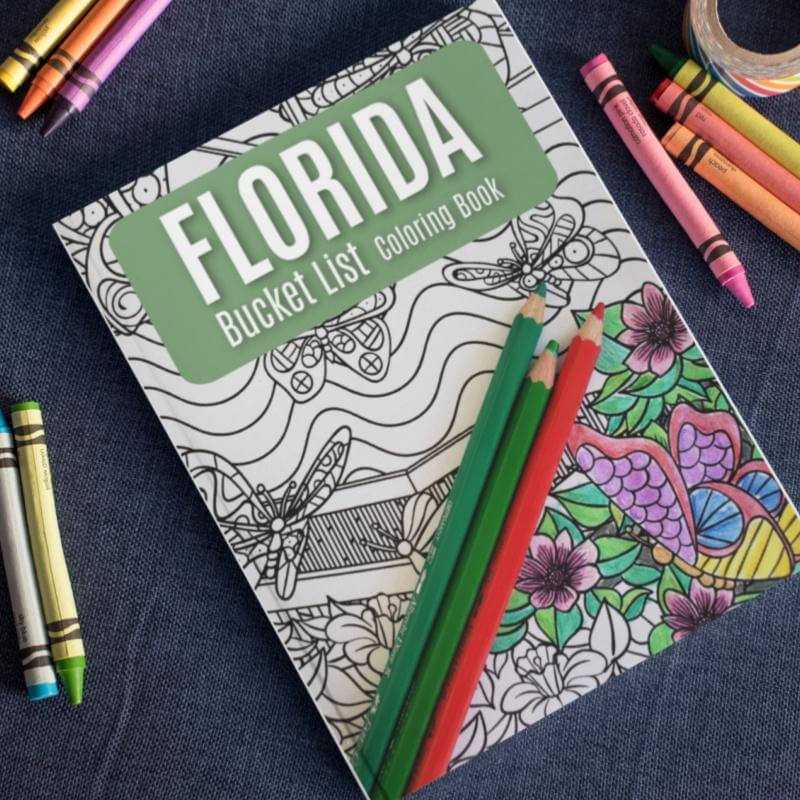 Florida Bucket List Coloring Book - Paperback