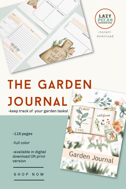 Garden Journal - Printable – My Bucket Journals