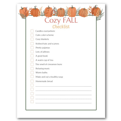 Fall Bucket Journal - Printable
