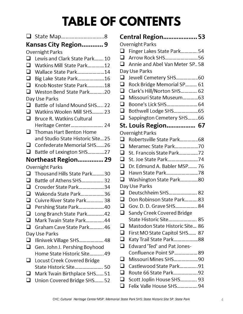 Missouri State Parks Bucket Journal - Spiral