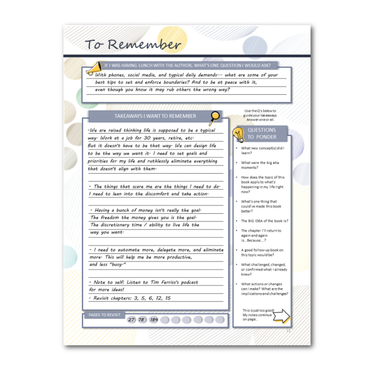 Book Takeaway Bucket Journal - Choose Your Version